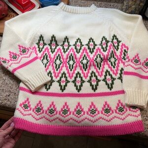 Vintage 1960’s NEVER WORN Hand Knitted Donnkenny Zipper Neck Ski Sweater